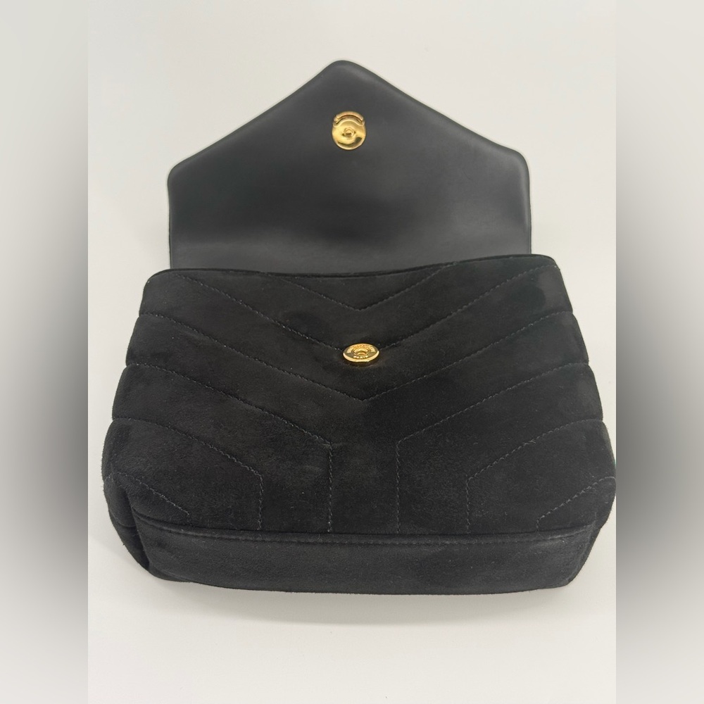 Sain Laurent Black Suede Loulou Toy Handbag - Picture 9 of 13